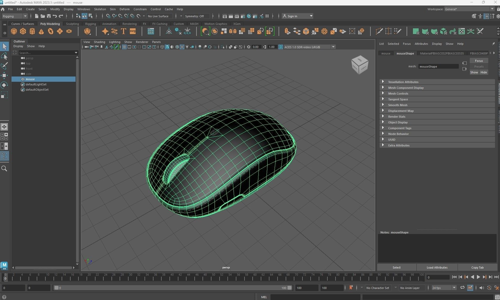 Bluetooth Mouse Low-poly 3D model_23