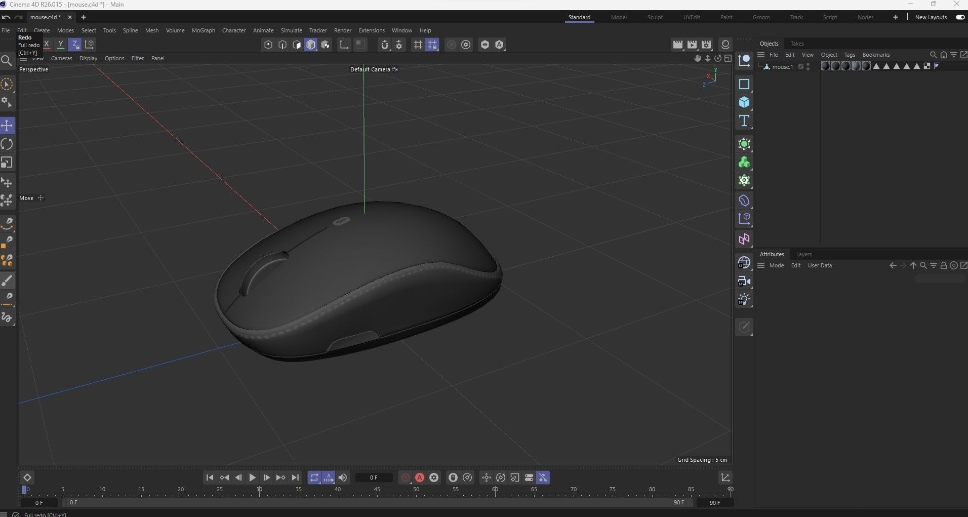 Bluetooth Mouse Low-poly 3D model_18