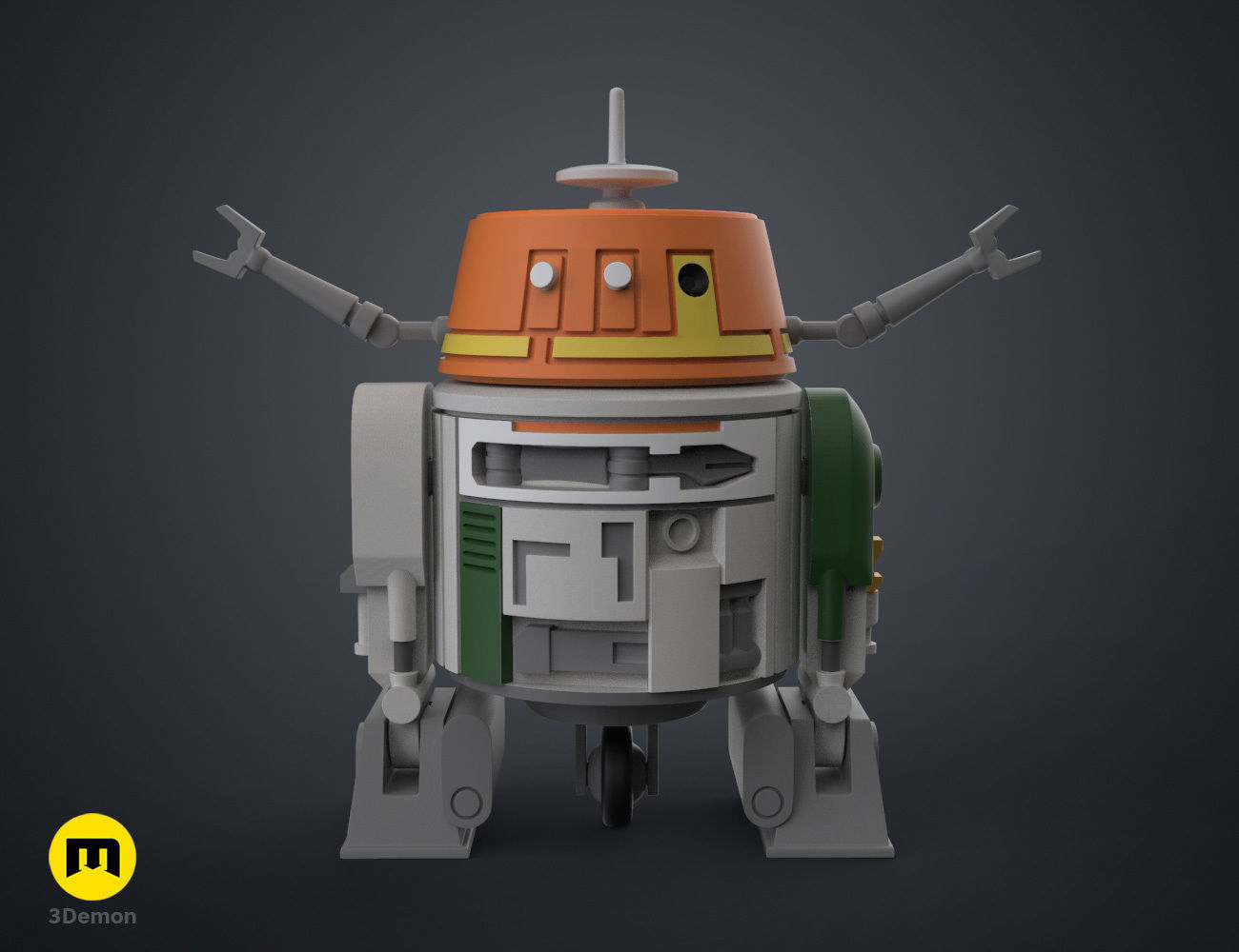 C1-10P Chopper Droid - Star Wars 3D print model_1