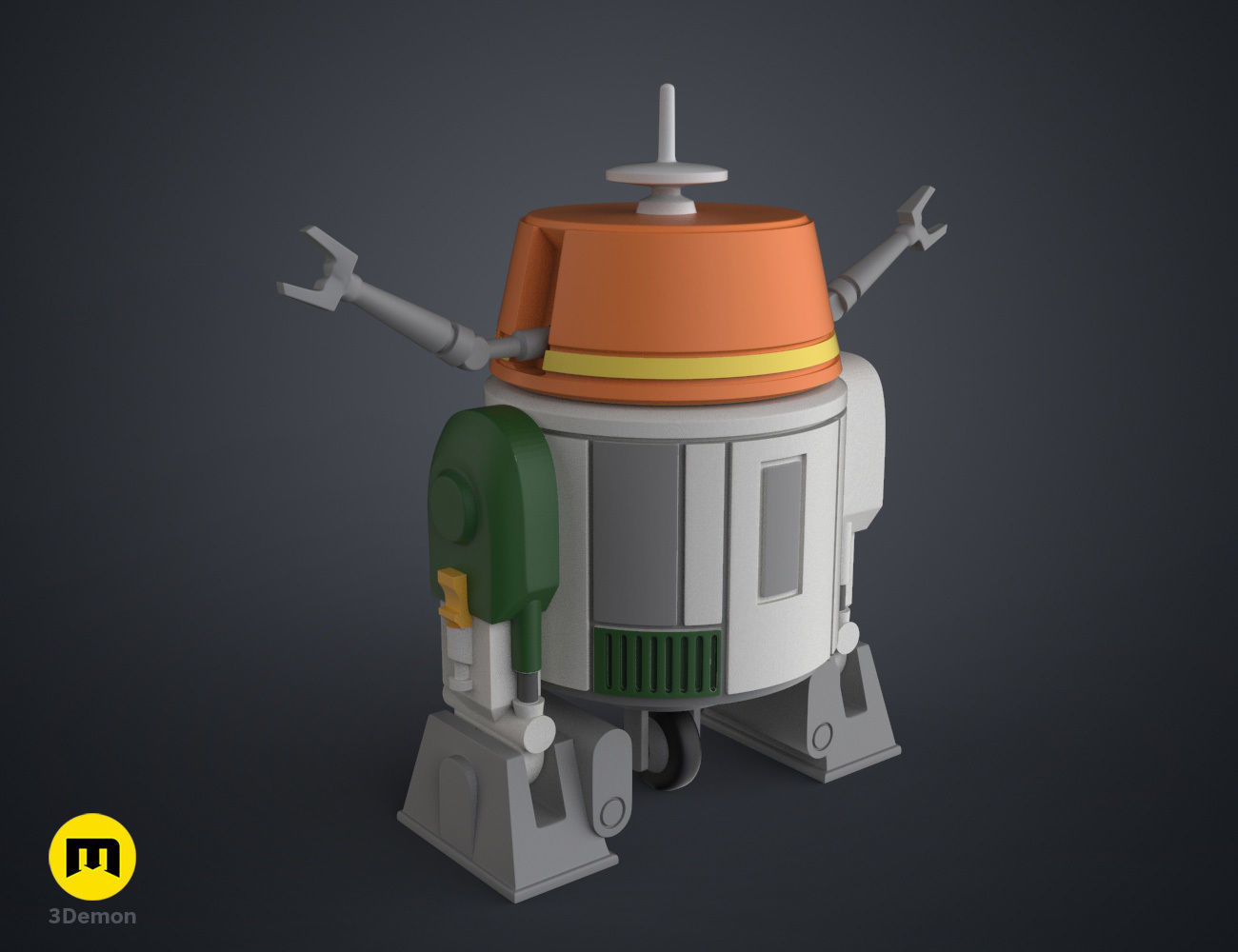 C1-10P Chopper Droid - Star Wars 3D print model_21