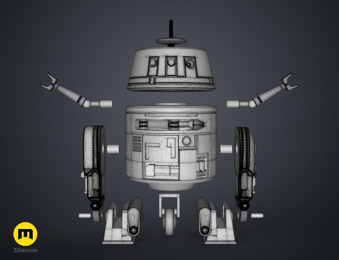 C1-10P Chopper Droid - Star Wars 3D print model_18