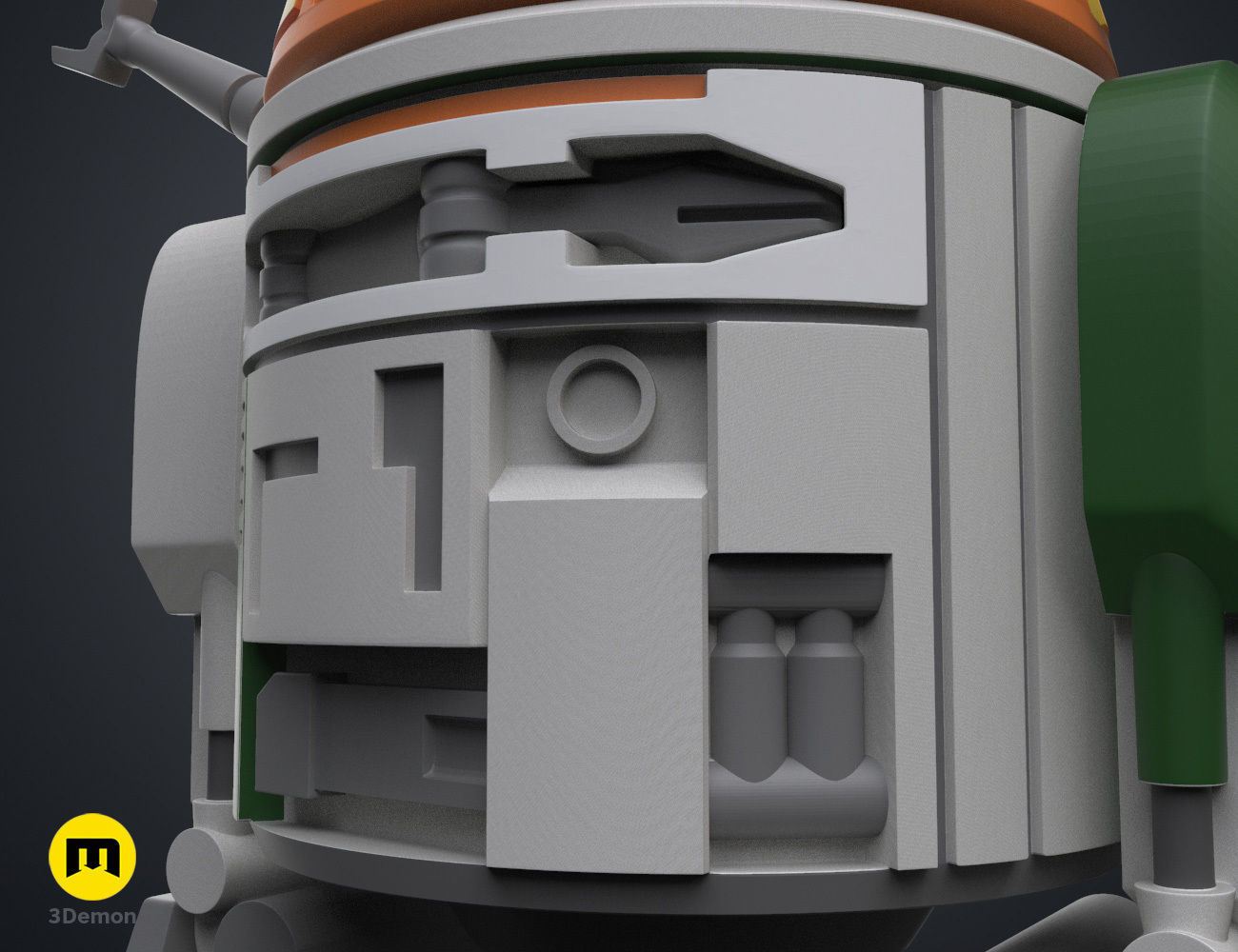 C1-10P Chopper Droid - Star Wars 3D print model_4