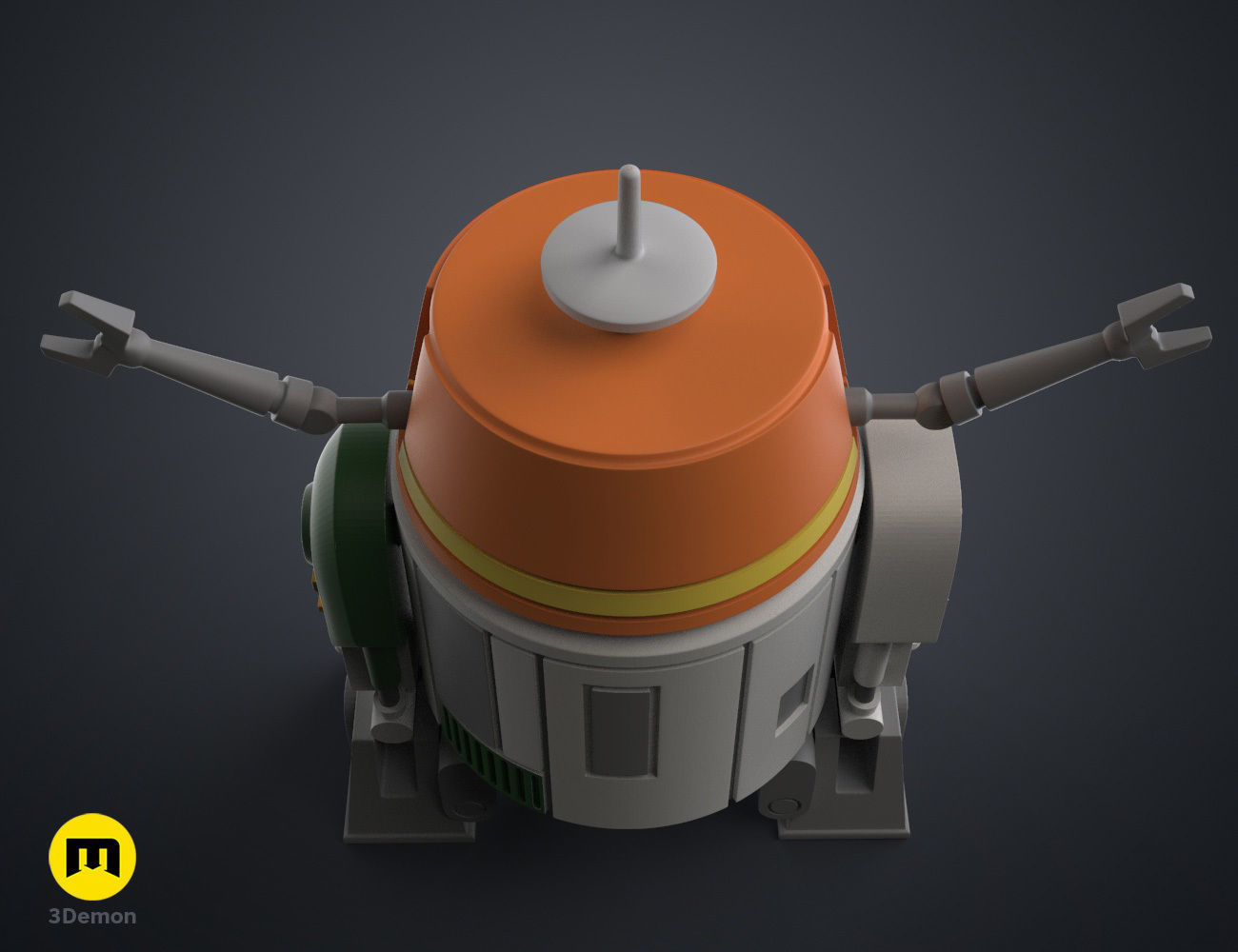 C1-10P Chopper Droid - Star Wars 3D print model_24