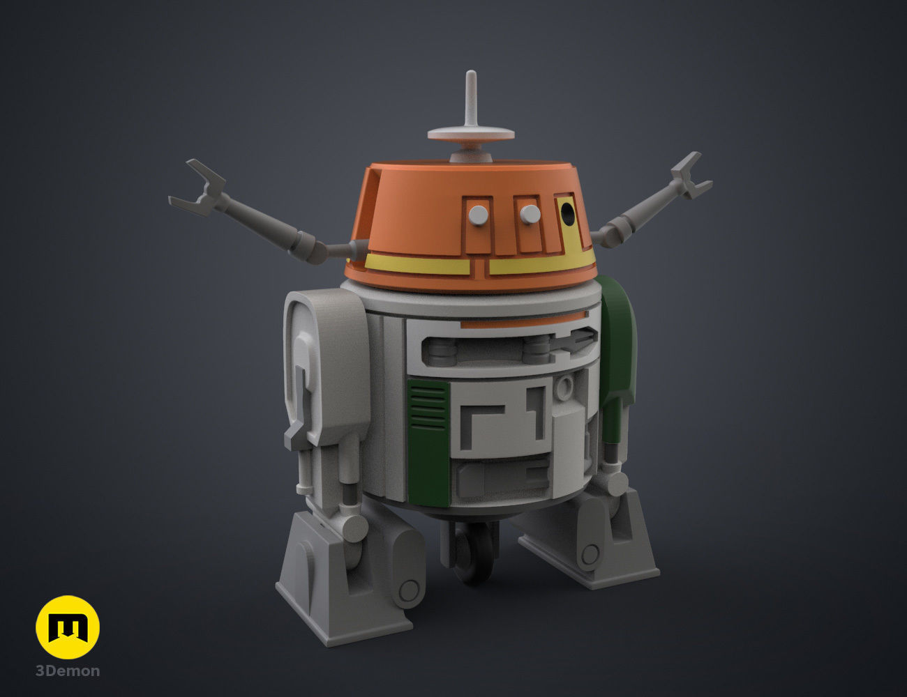 C1-10P Chopper Droid - Star Wars 3D print model_25