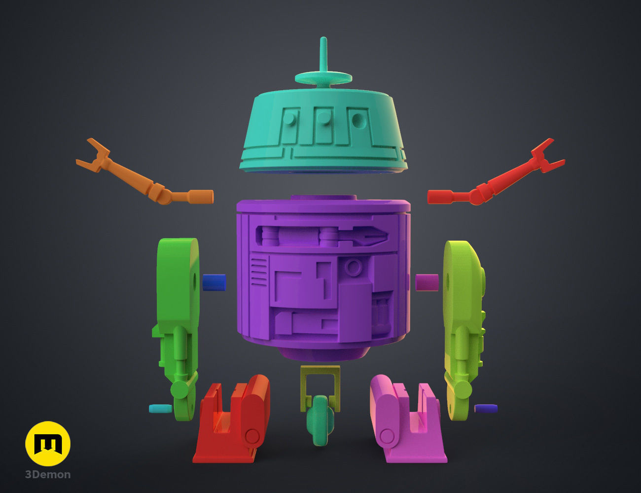 C1-10P Chopper Droid - Star Wars 3D print model_7