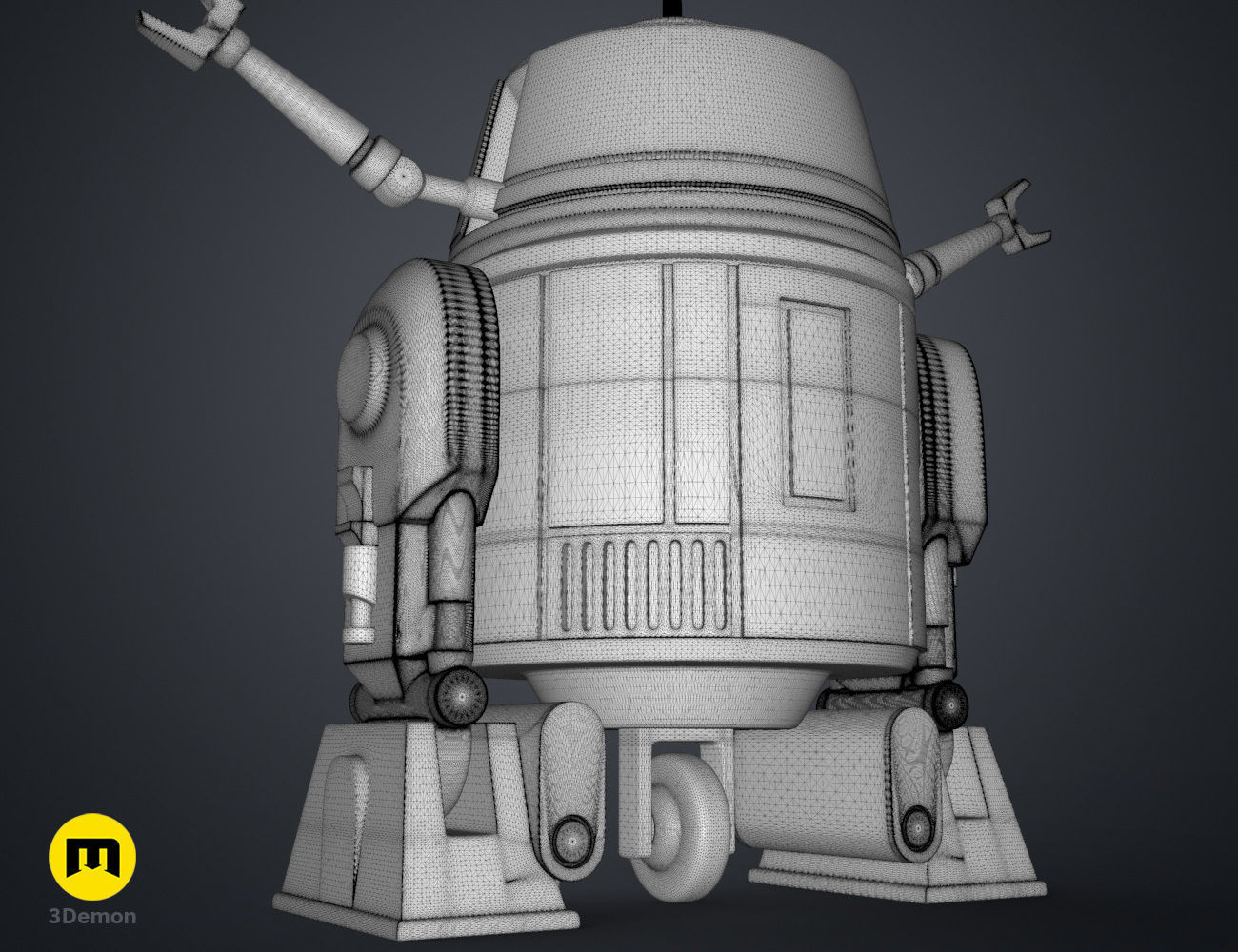 C1-10P Chopper Droid - Star Wars 3D print model_14