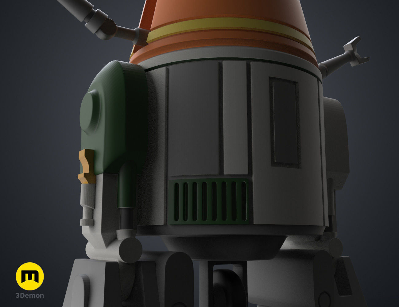 C1-10P Chopper Droid - Star Wars 3D print model_5