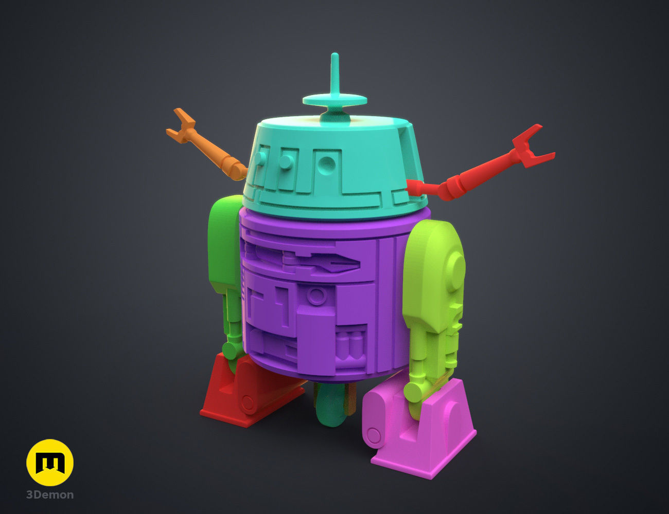 C1-10P Chopper Droid - Star Wars 3D print model_8