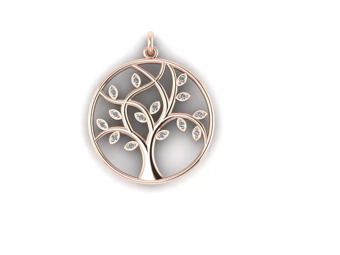Tree of life pendant  3D print model_0