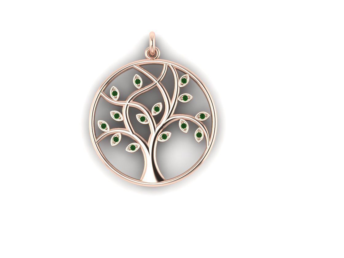 Tree of life pendant  3D print model_1