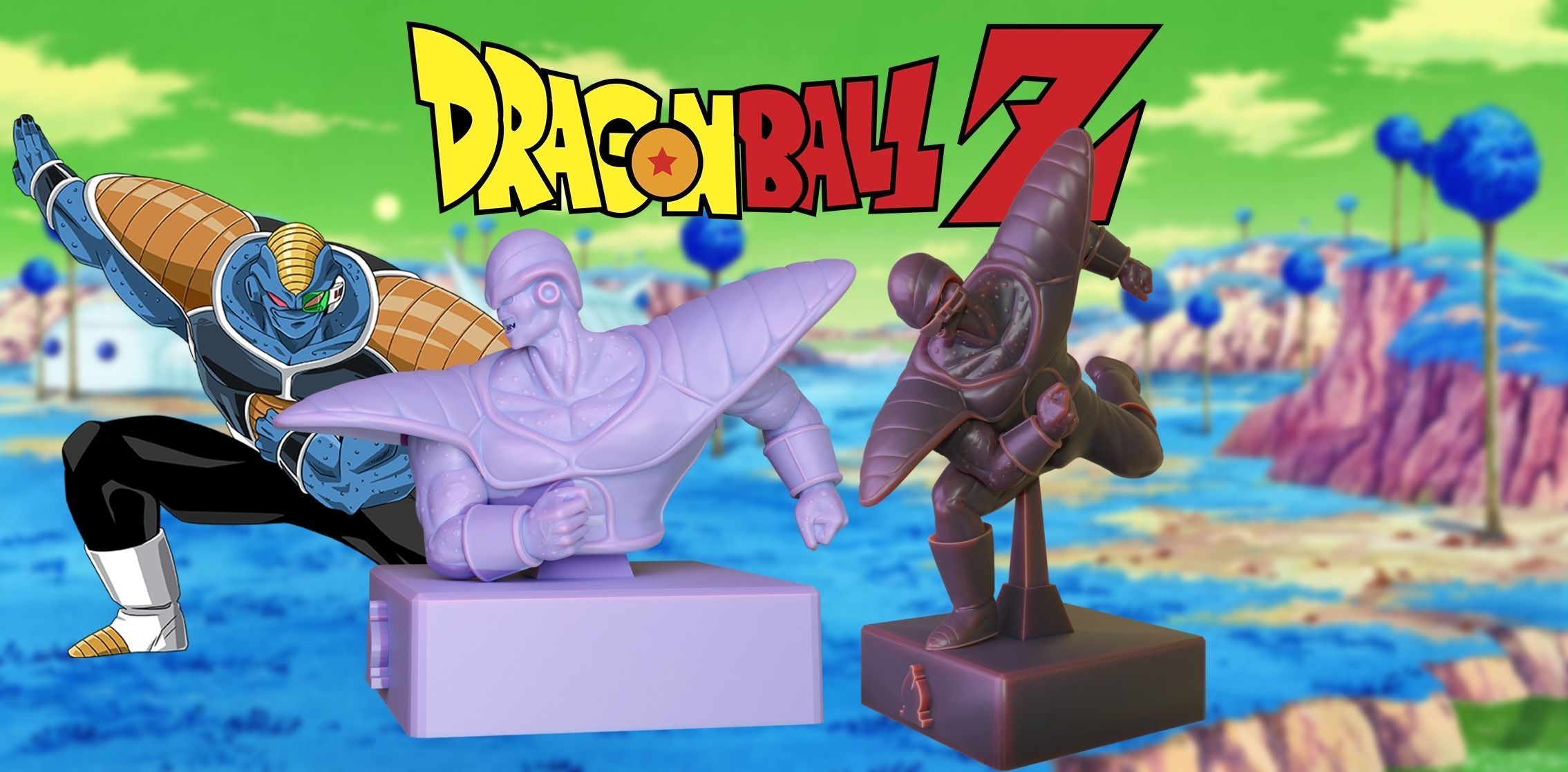 Burter from Dragon Ball Z - Chess Pack 3D print model_2