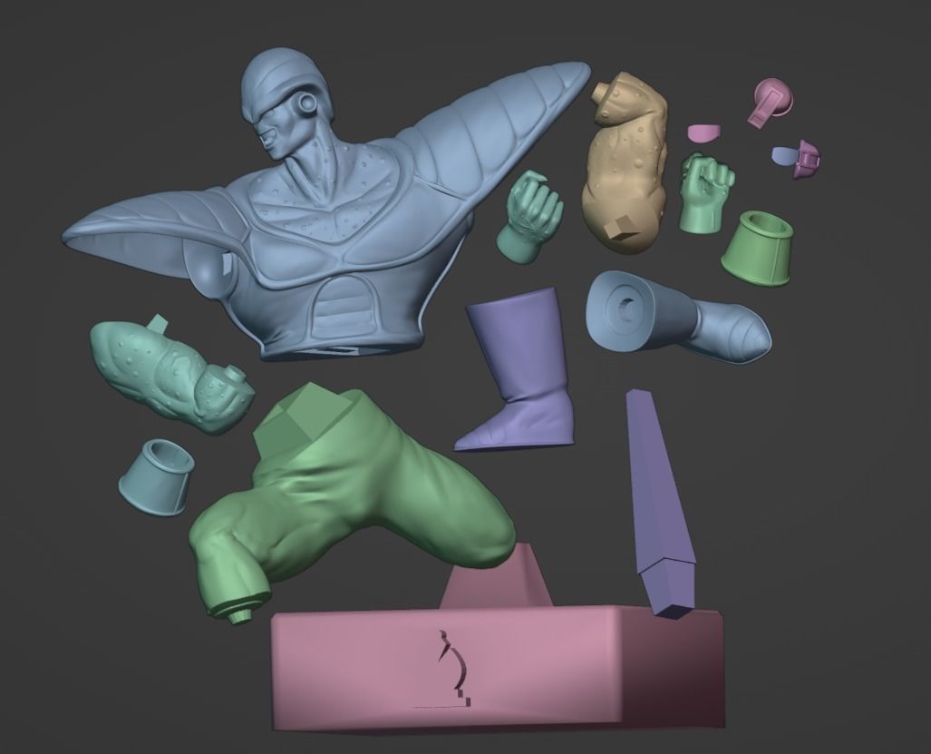 Burter from Dragon Ball Z - Chess Pack 3D print model_13