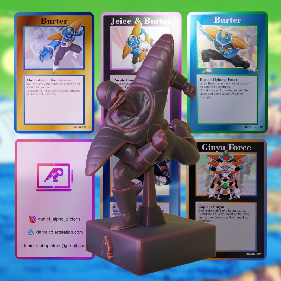 Burter from Dragon Ball Z - Chess Pack 3D print model_6