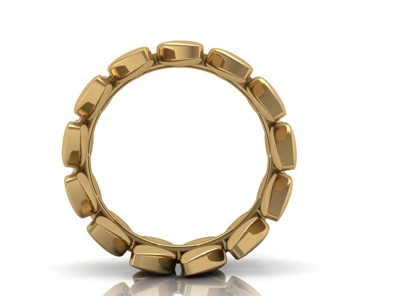 Laurel ring 3D print model_3