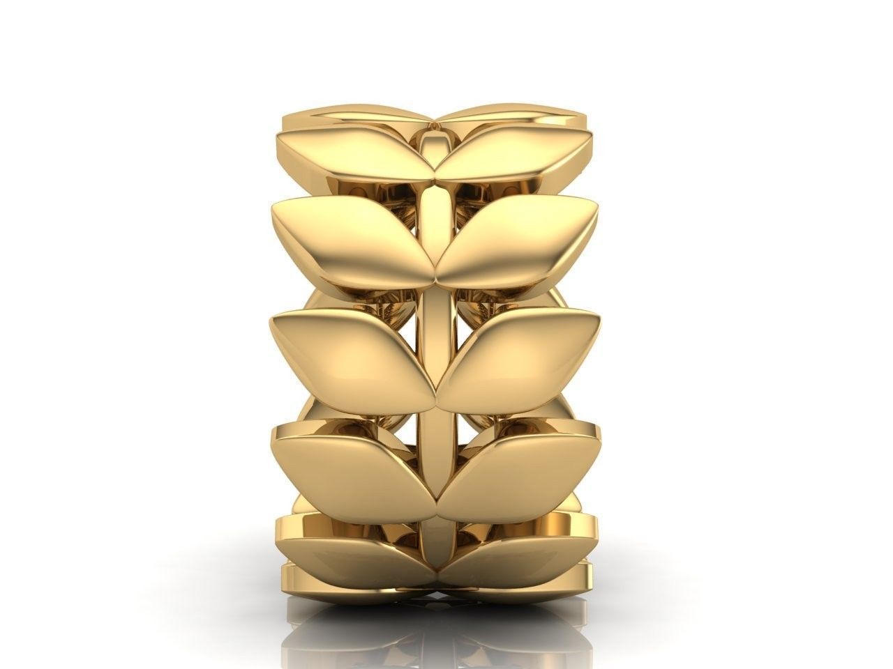 Laurel ring 3D print model_2