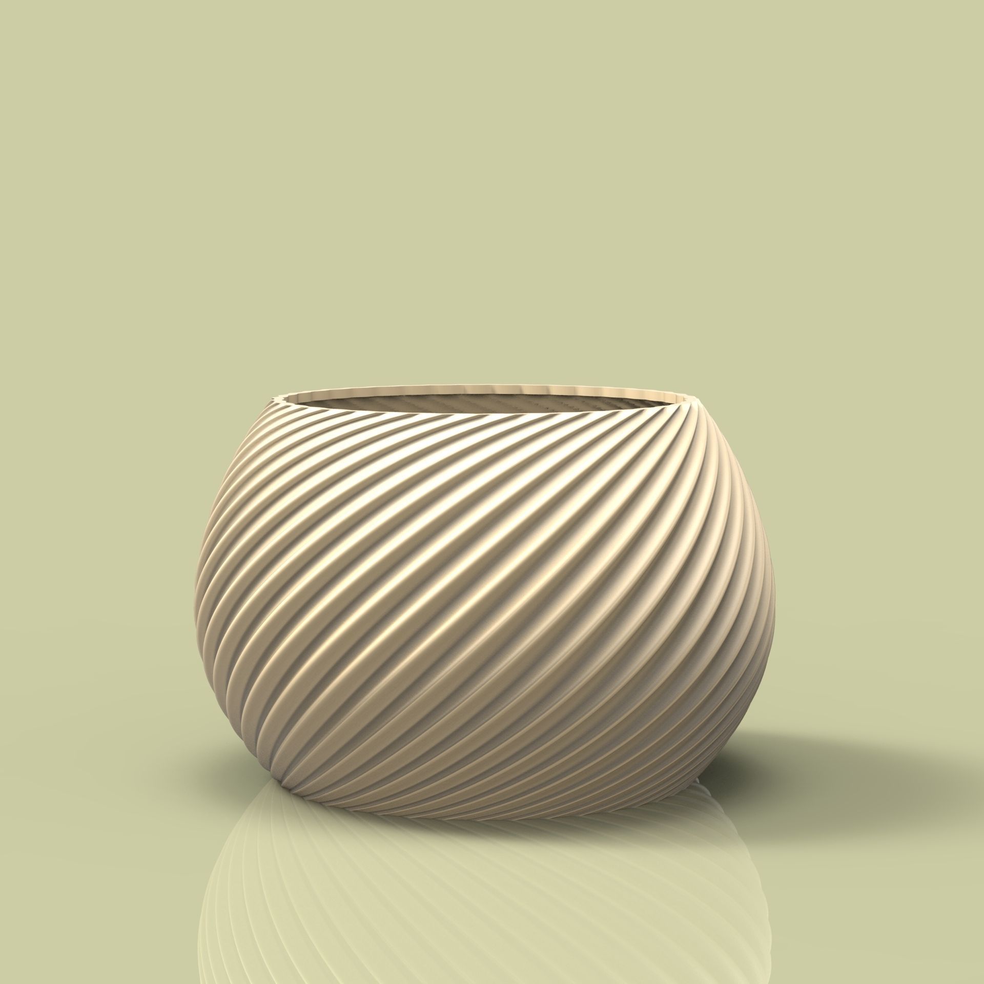 potted succulent and plants 3D print model_2