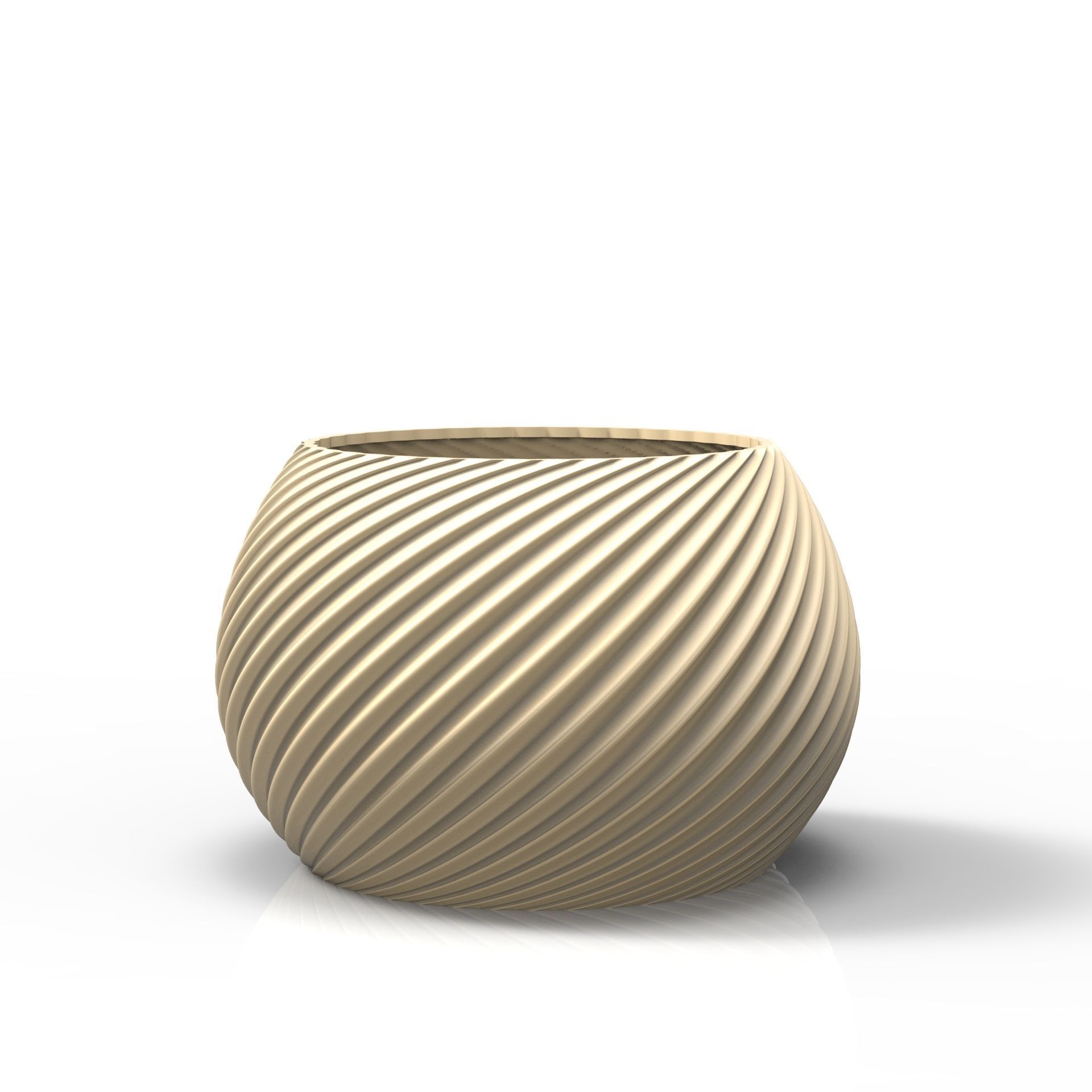 potted succulent and plants 3D print model_1