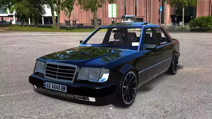 Mercedes Benz W124 BRABUS Edition  Low-poly 3D model