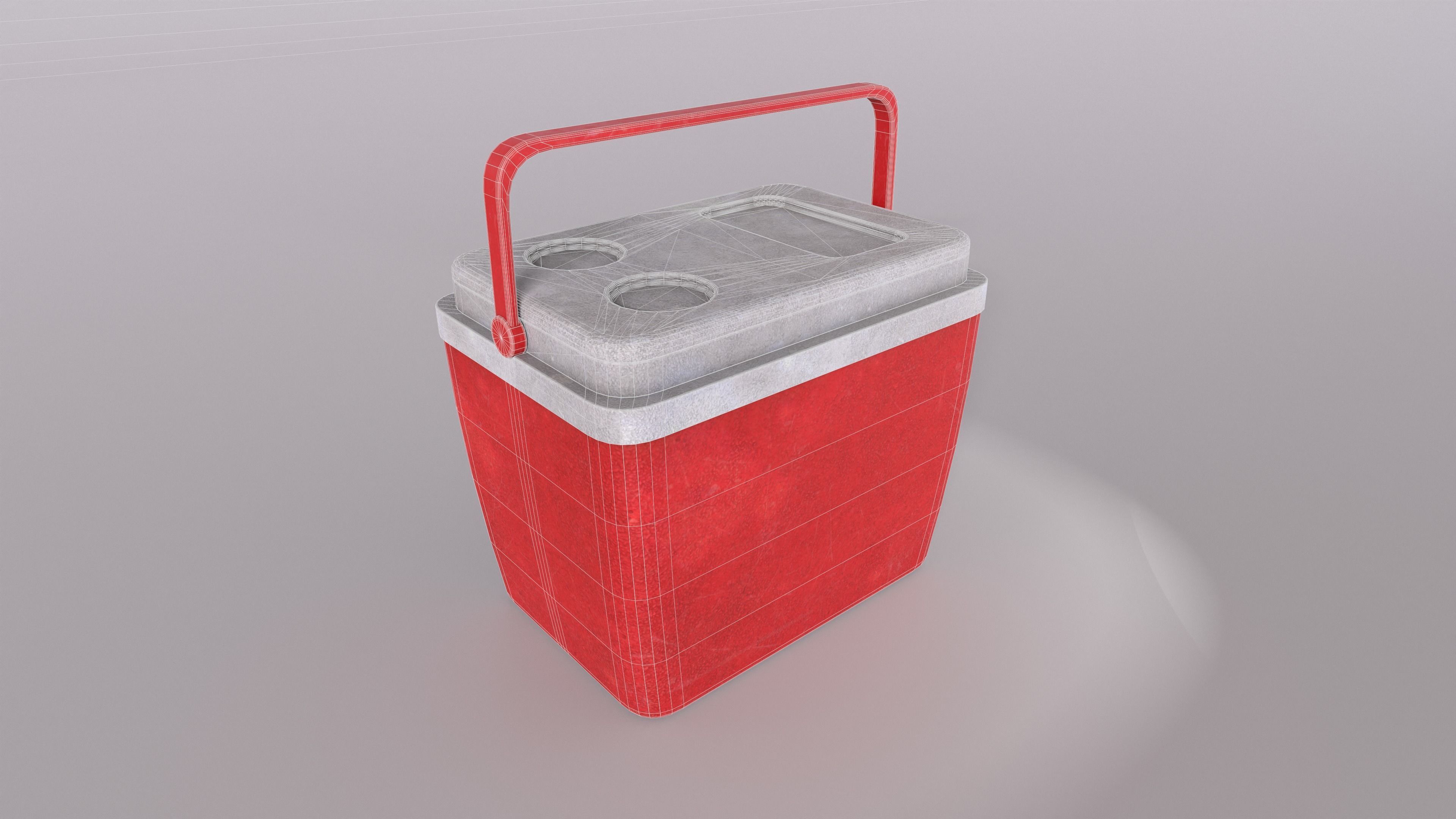 Cooler Low-poly 3D model_2