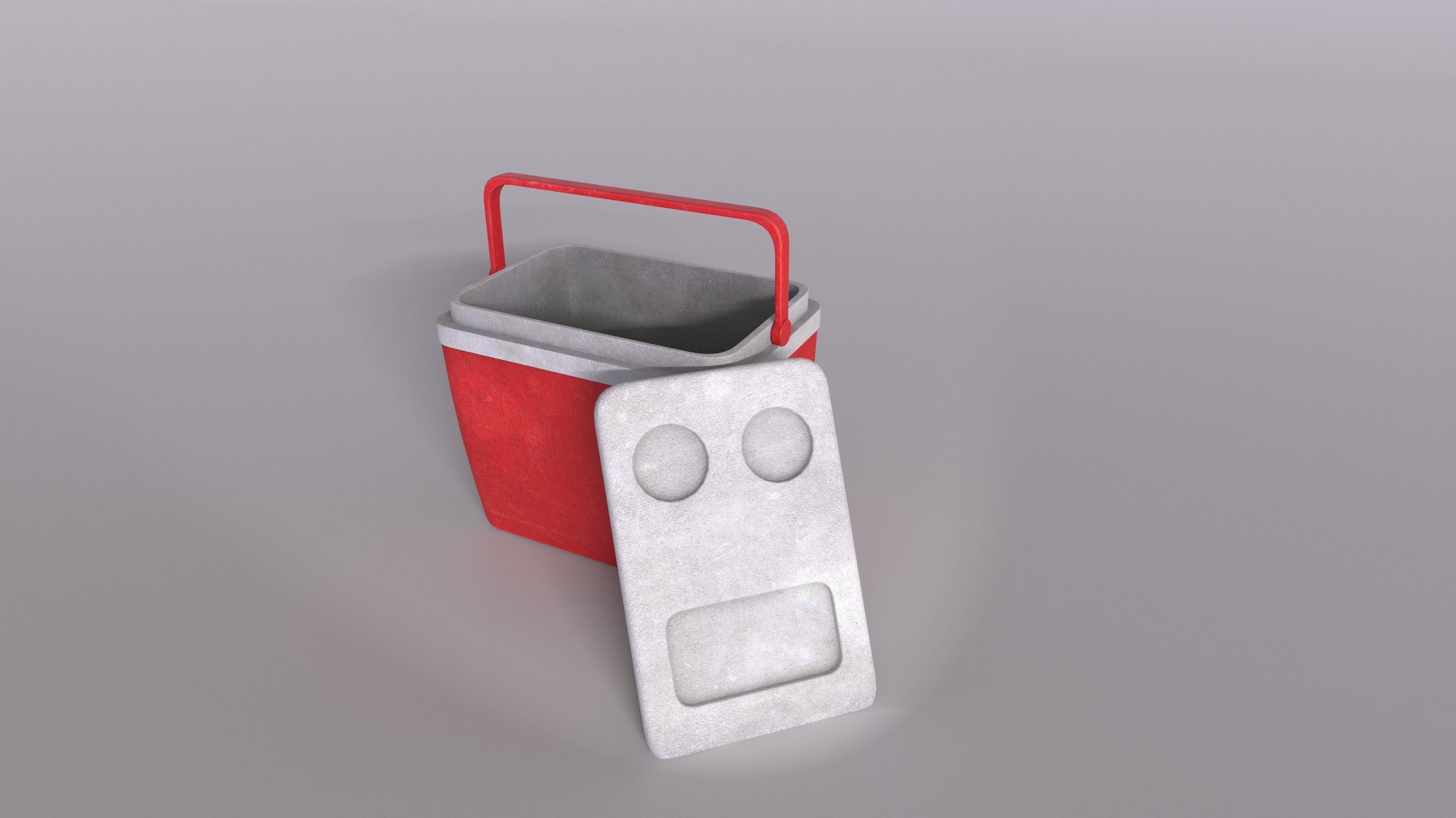 Cooler Low-poly 3D model_3