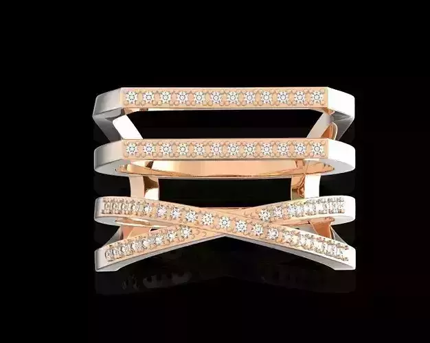 Double X Criss Cross Ring   820