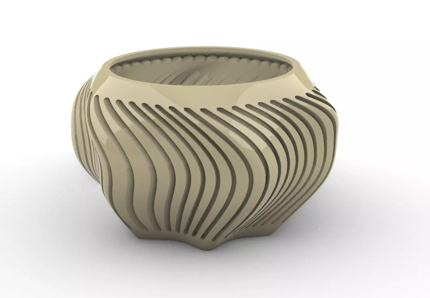 potted succulent and plants 3D print model_0