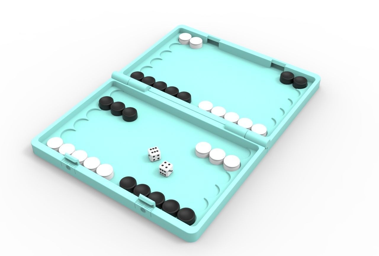 backgammon 3D print model_22