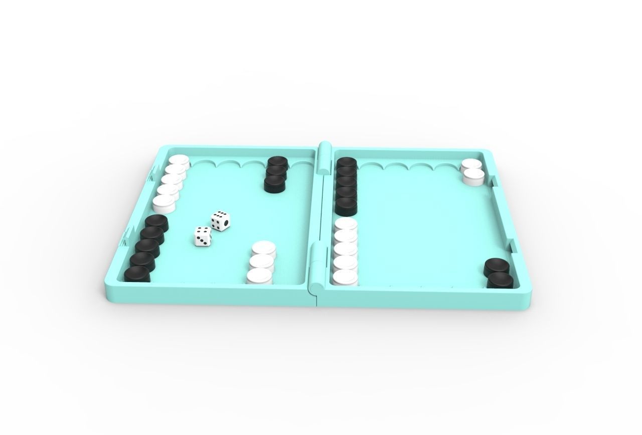 backgammon 3D print model_16