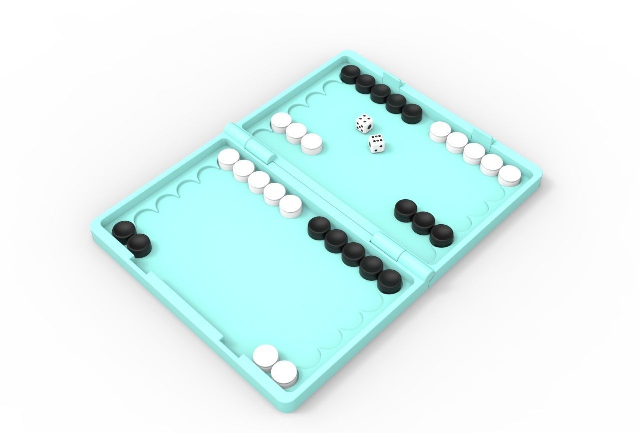 backgammon 3D print model_19