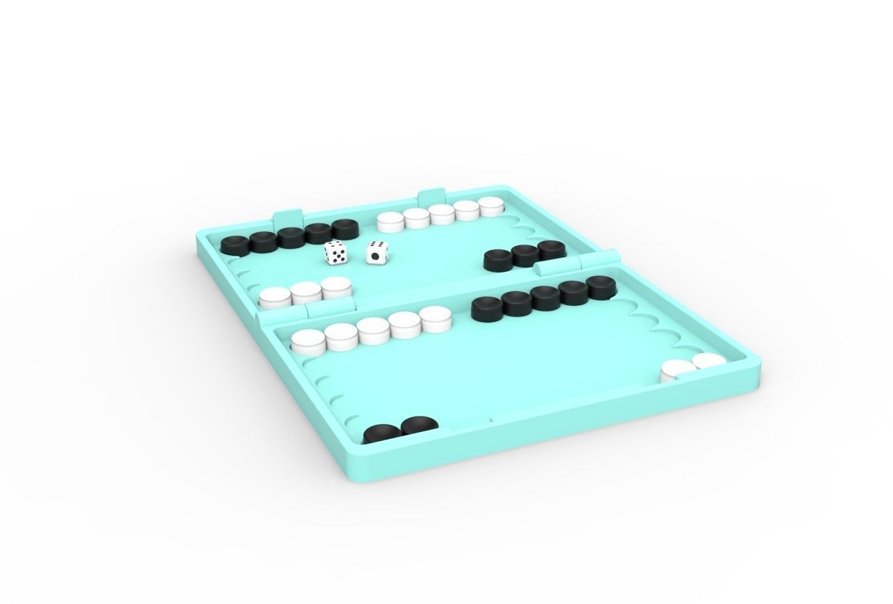 backgammon 3D print model_15