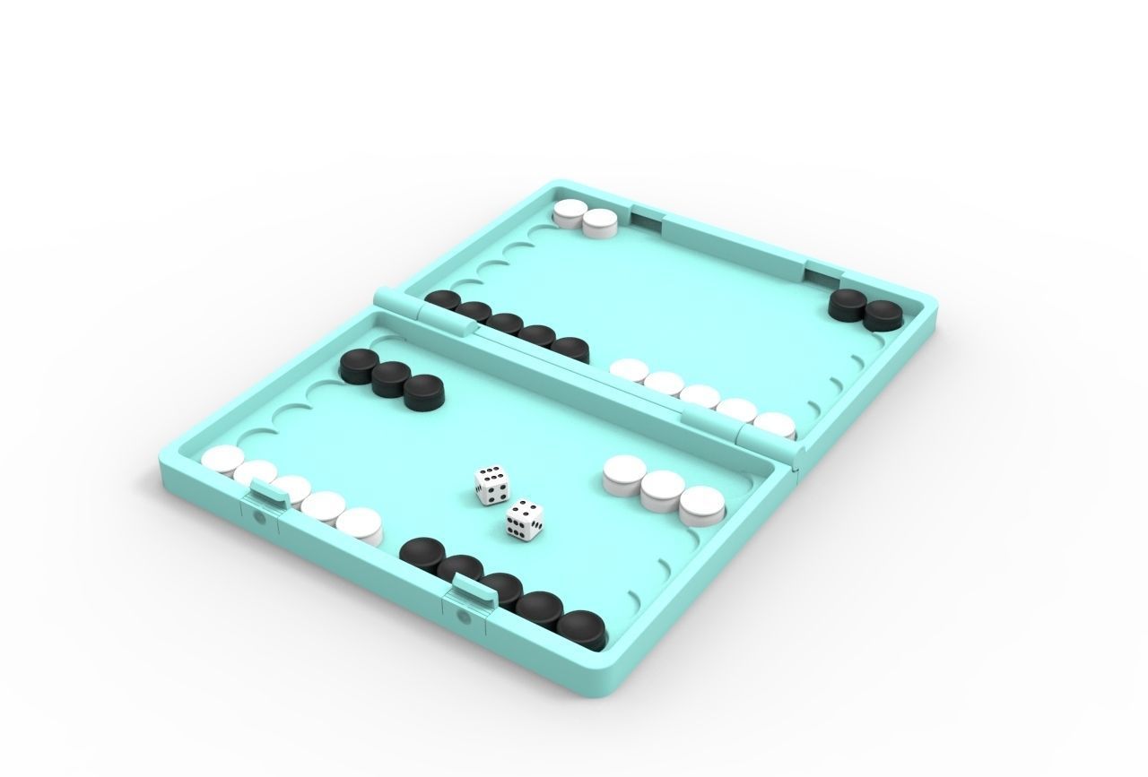 backgammon 3D print model_17