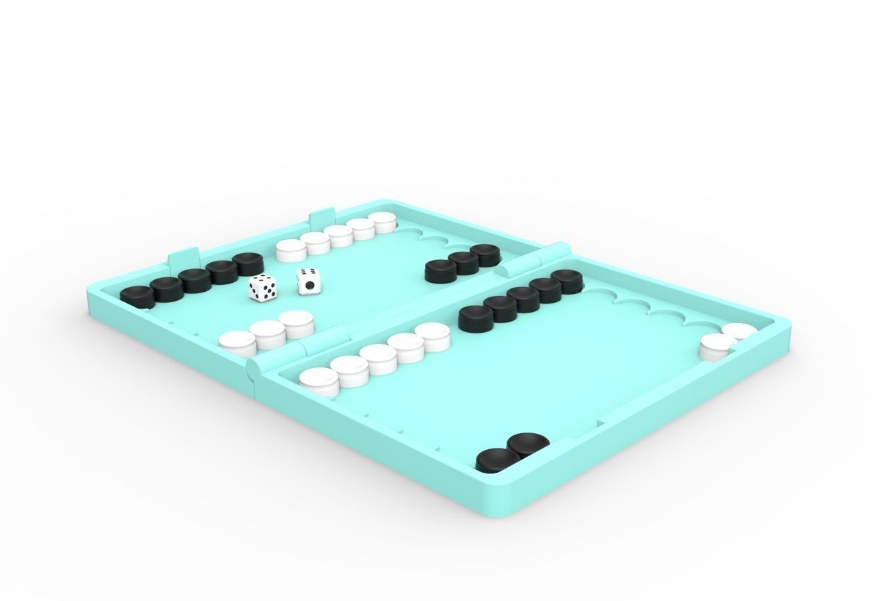 backgammon 3D print model_21