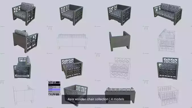 Asia wooden chair collection