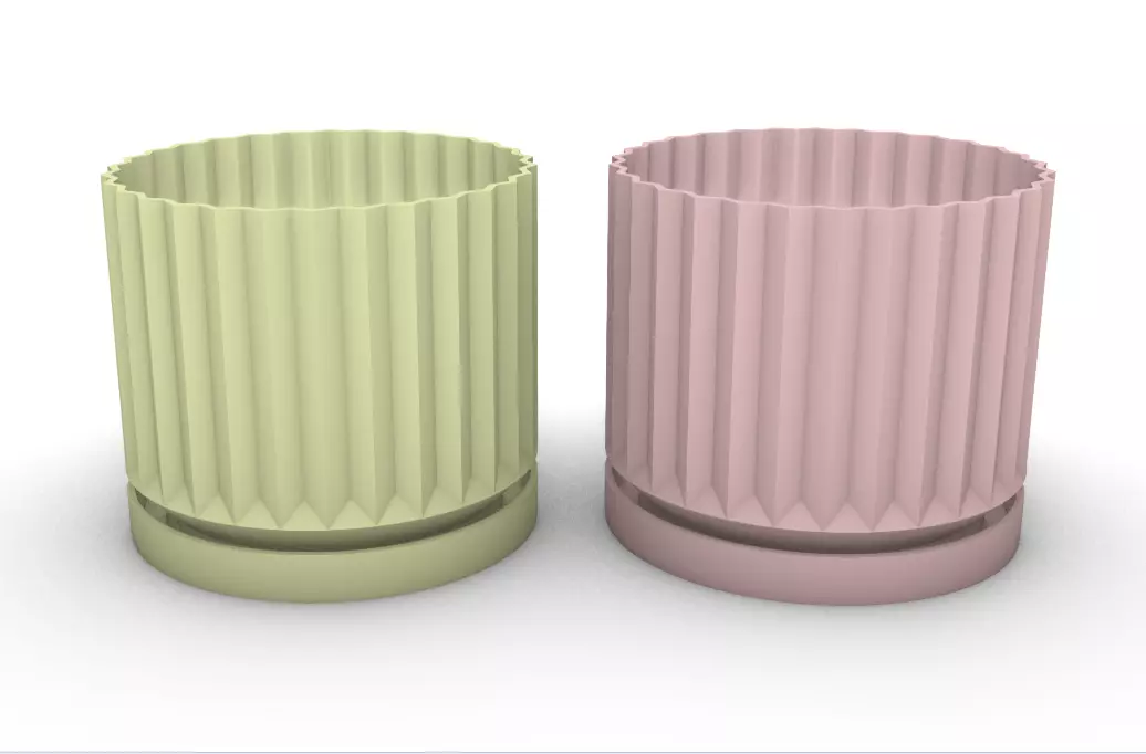 potted succulent and plants 3D print model_0