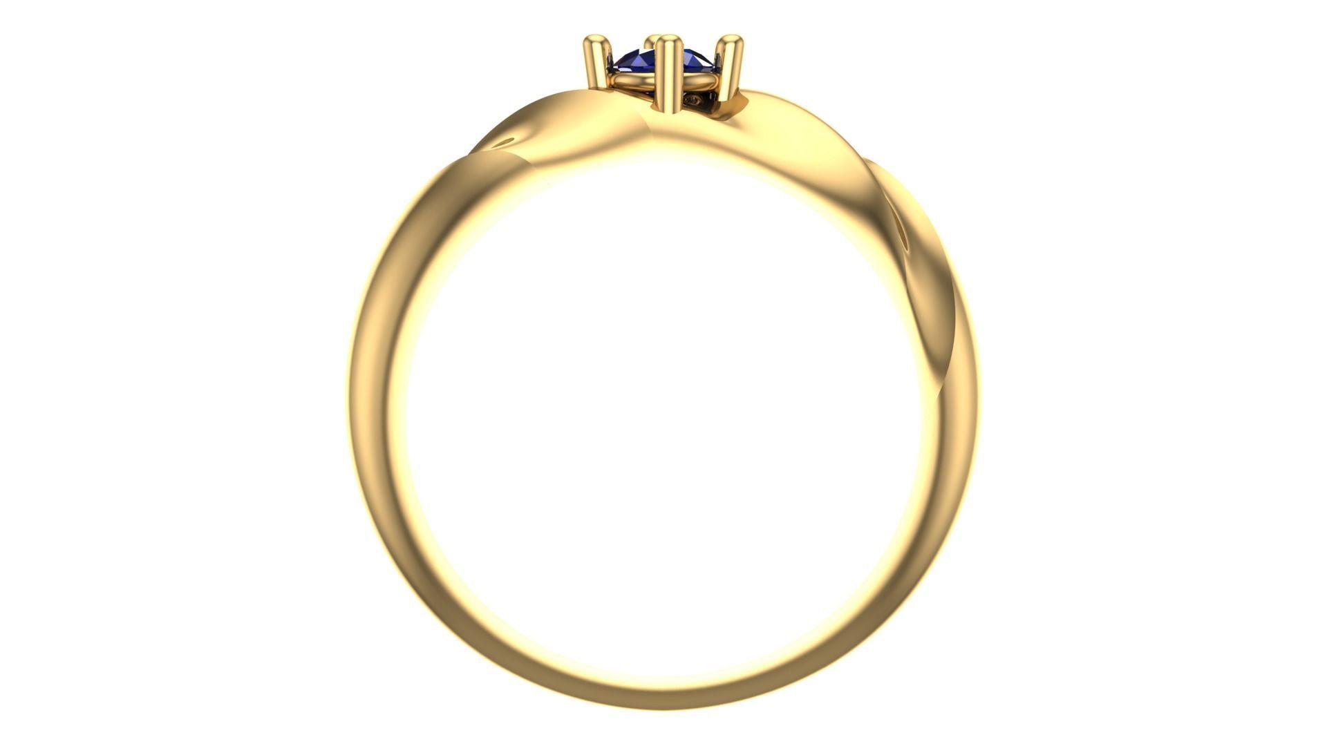 SINGLE STONE RING-RT22 3D print model_3
