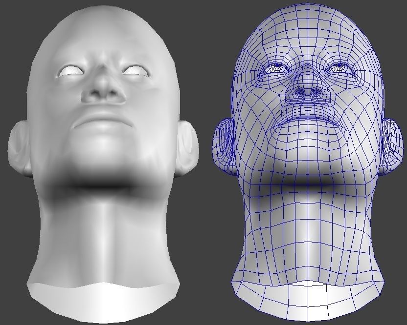 male young Low-poly 3D model_4