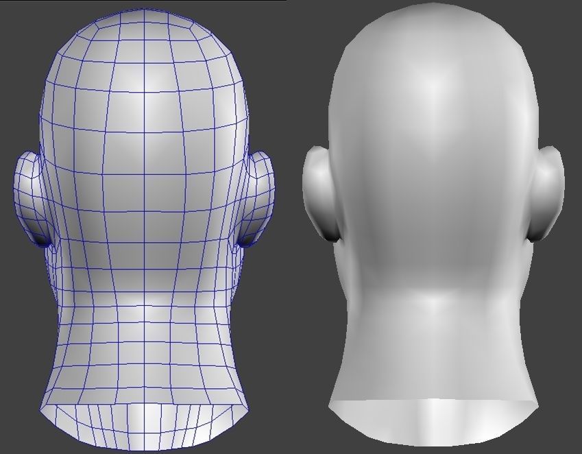 male young Low-poly 3D model_3
