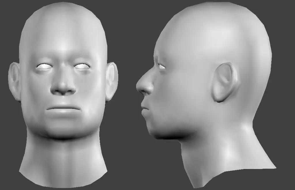 male young Low-poly 3D model_0