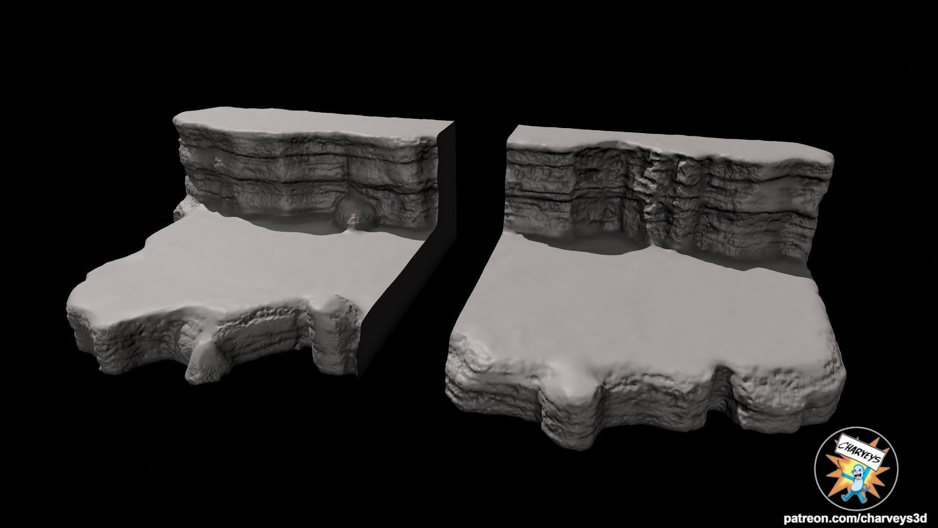 Star Wars Geonosis Plains Diorama for action figures 3D print model_6