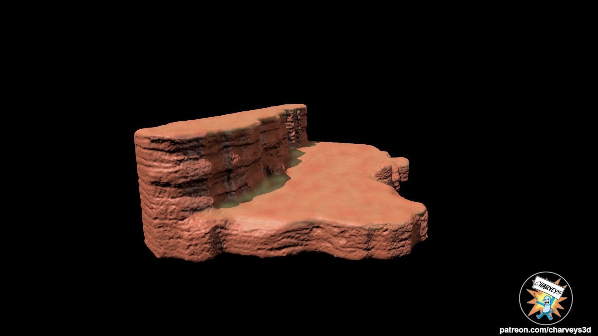 Star Wars Geonosis Plains Diorama for action figures 3D print model_4