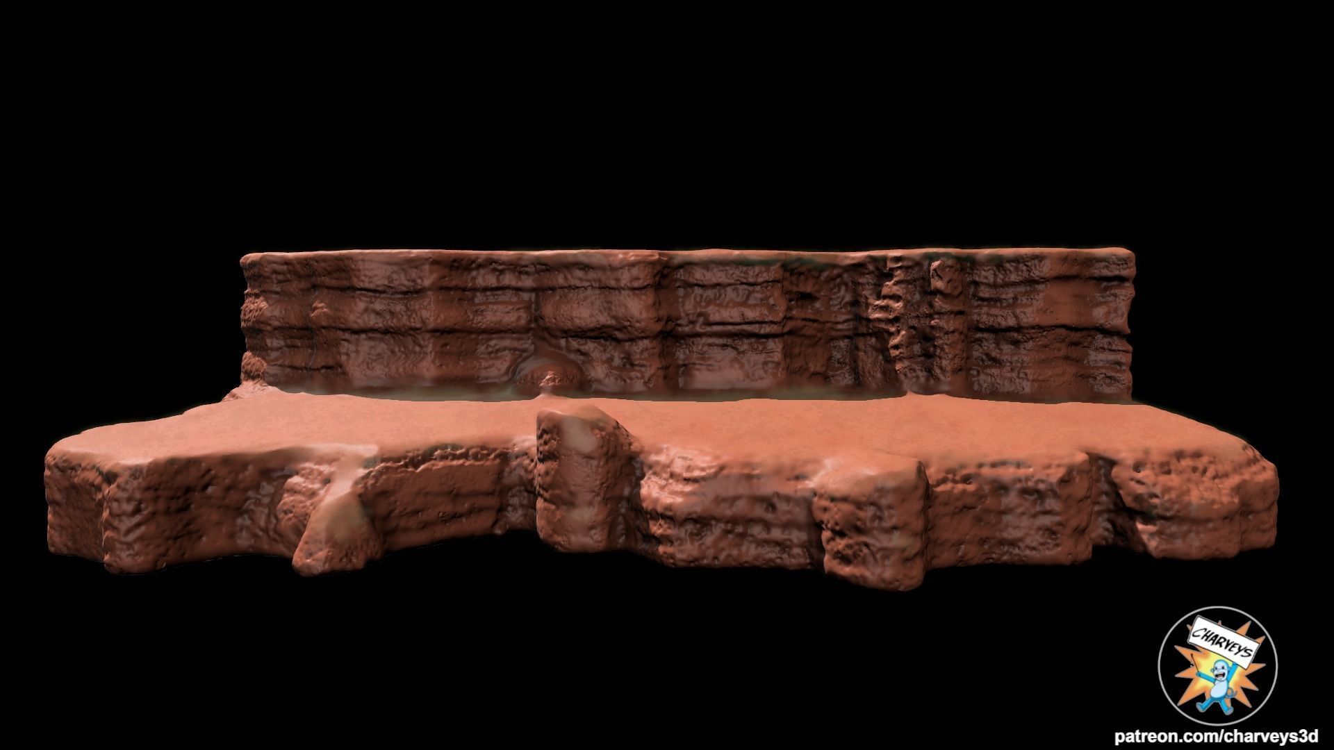 Star Wars Geonosis Plains Diorama for action figures 3D print model_5