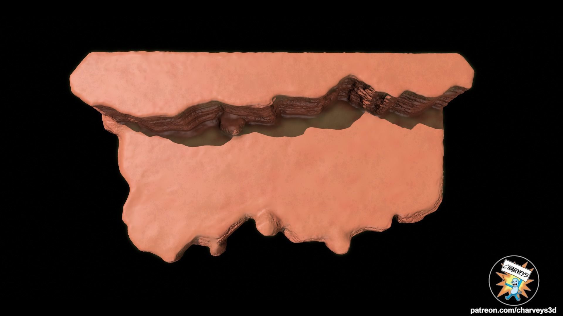 Star Wars Geonosis Plains Diorama for action figures 3D print model_3