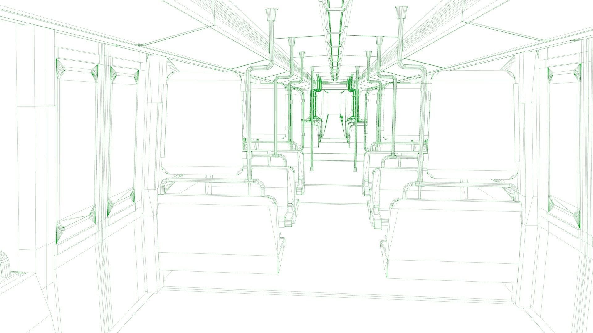 SUBWAY  CAR - TUNNEL - STATION 3D model_17