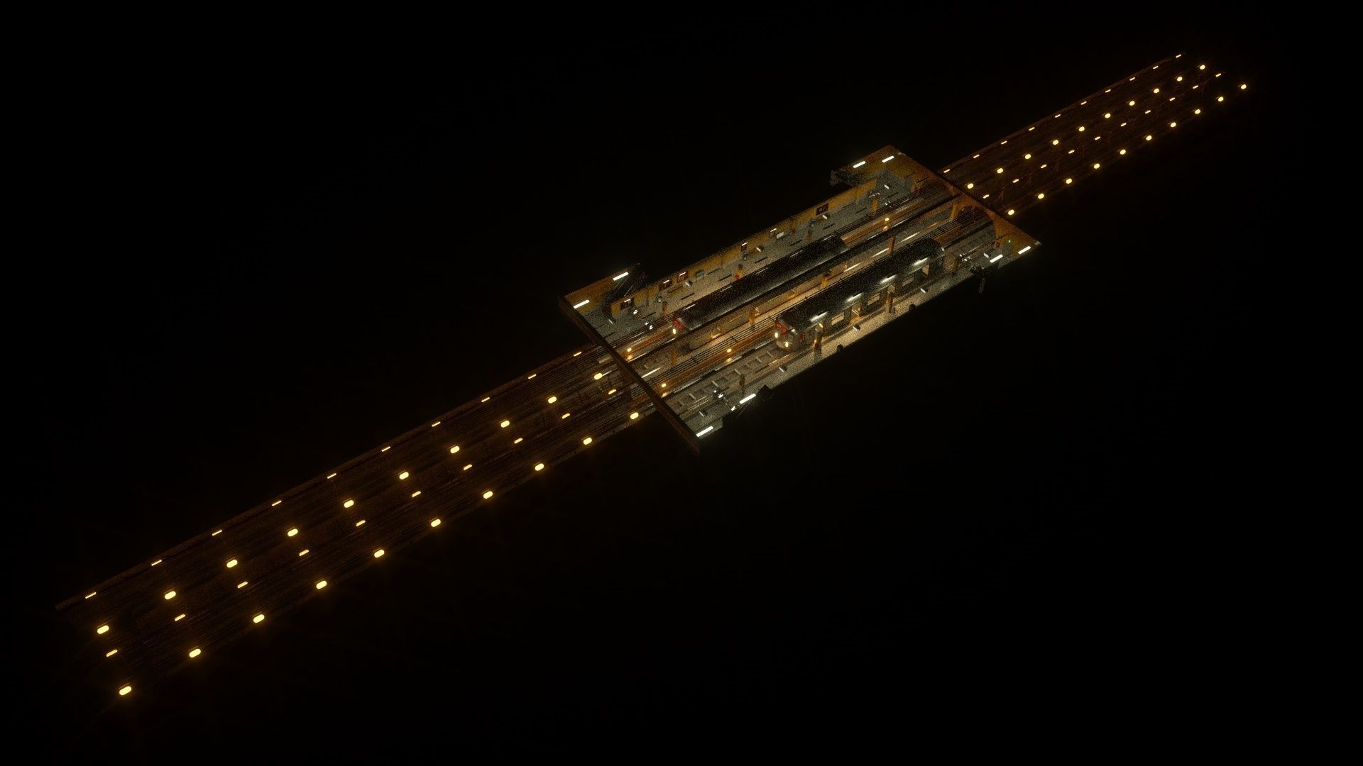 SUBWAY  CAR - TUNNEL - STATION 3D model_3