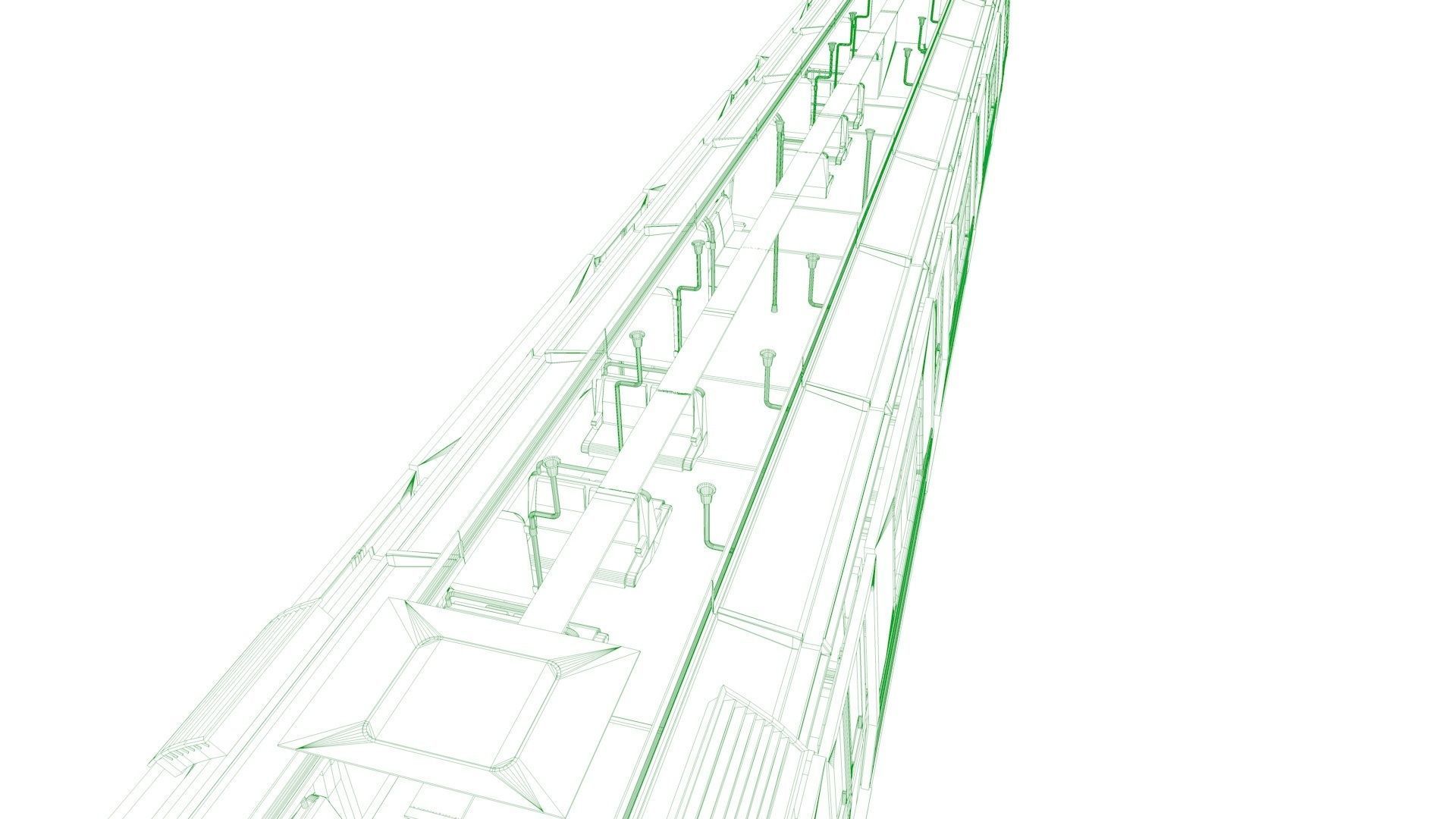 SUBWAY  CAR - TUNNEL - STATION 3D model_20