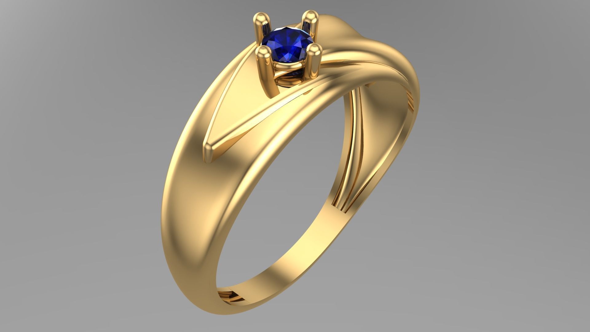 SINGLE STONE RING--22 pieces 3D print model_59