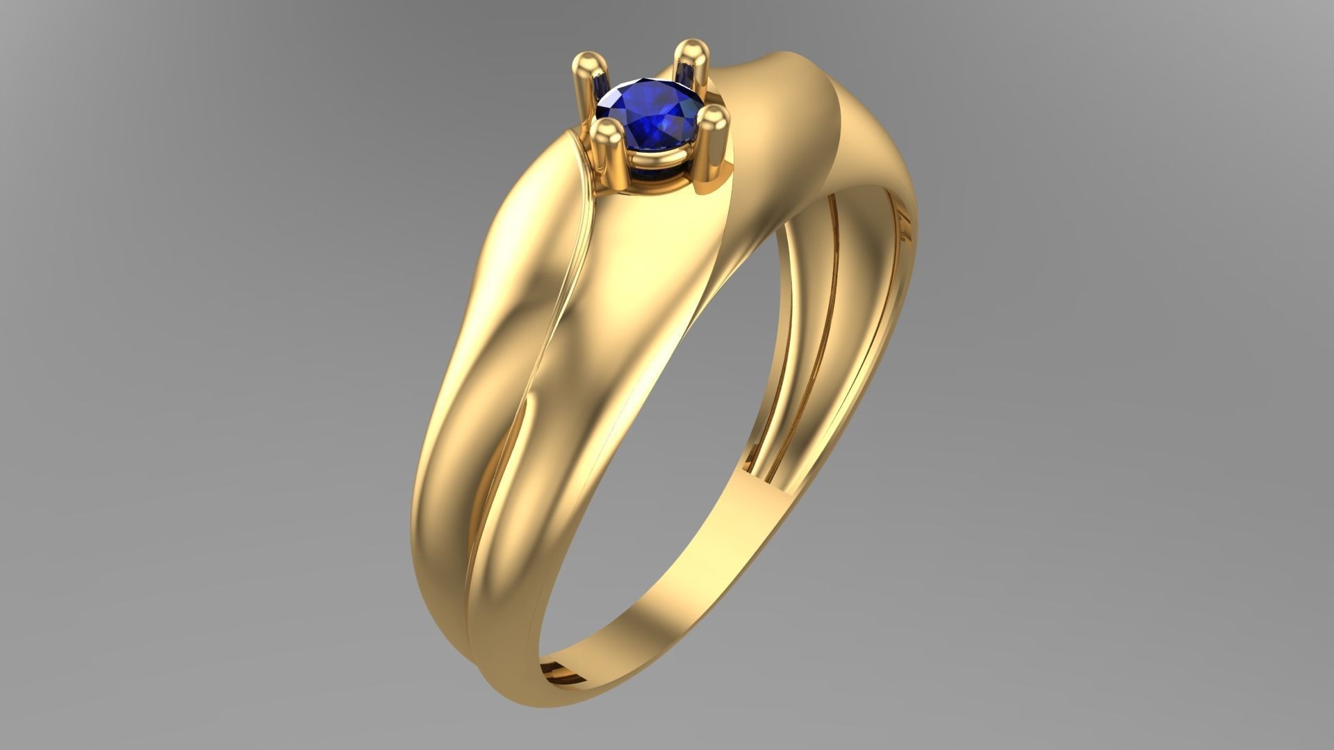 SINGLE STONE RING--22 pieces 3D print model_66