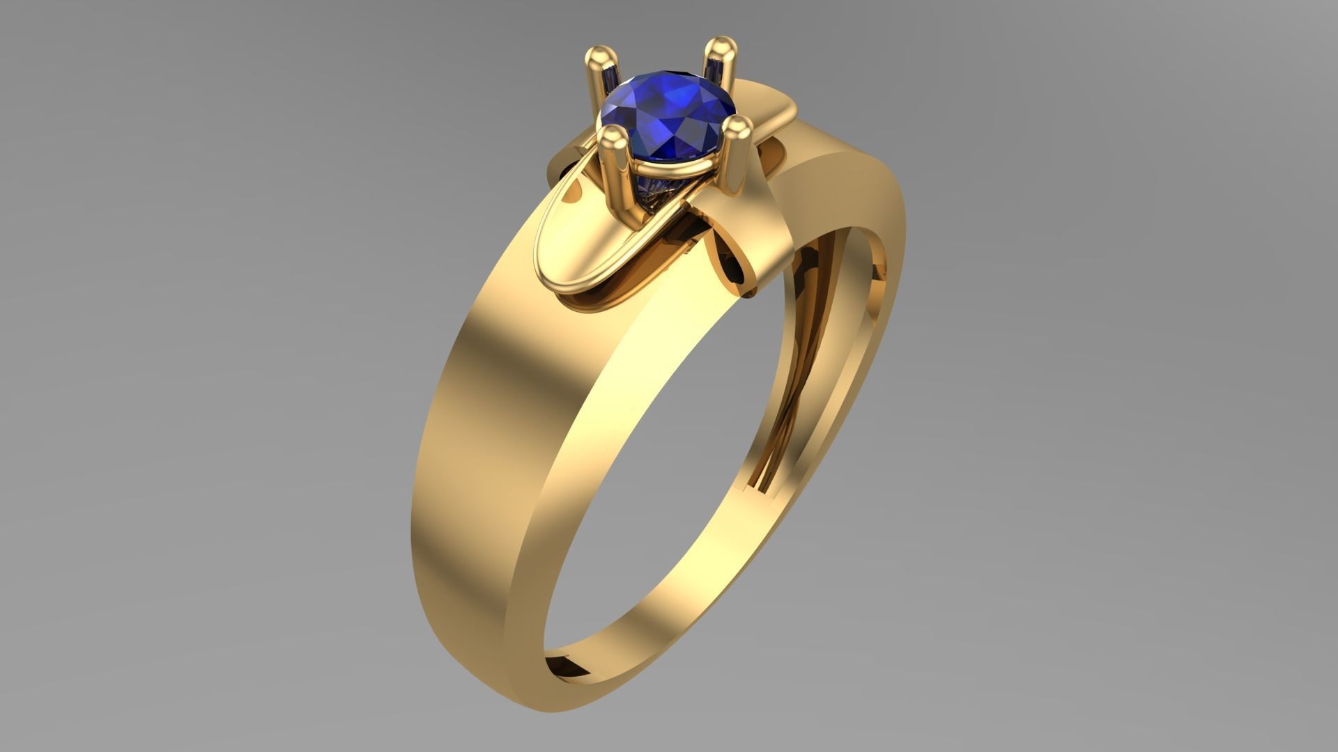 SINGLE STONE RING--22 pieces 3D print model_36
