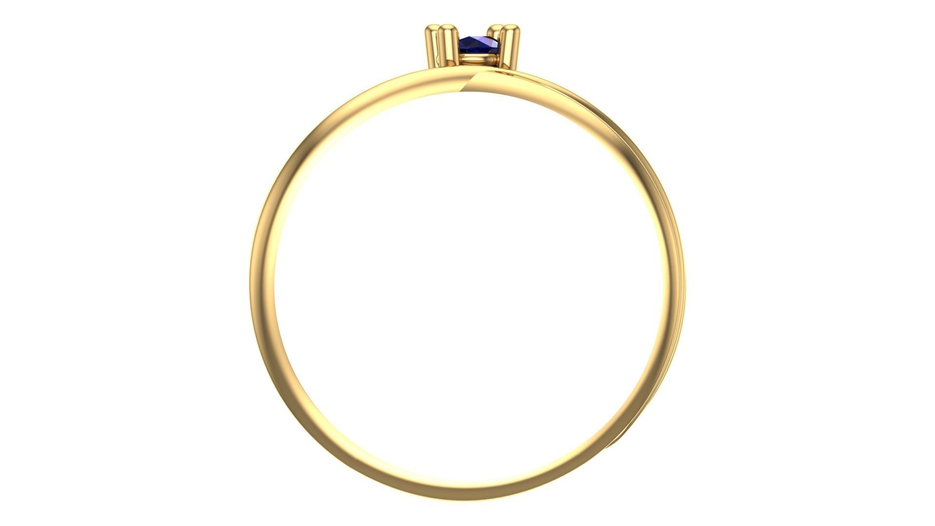 SINGLE STONE RING--22 pieces 3D print model_5