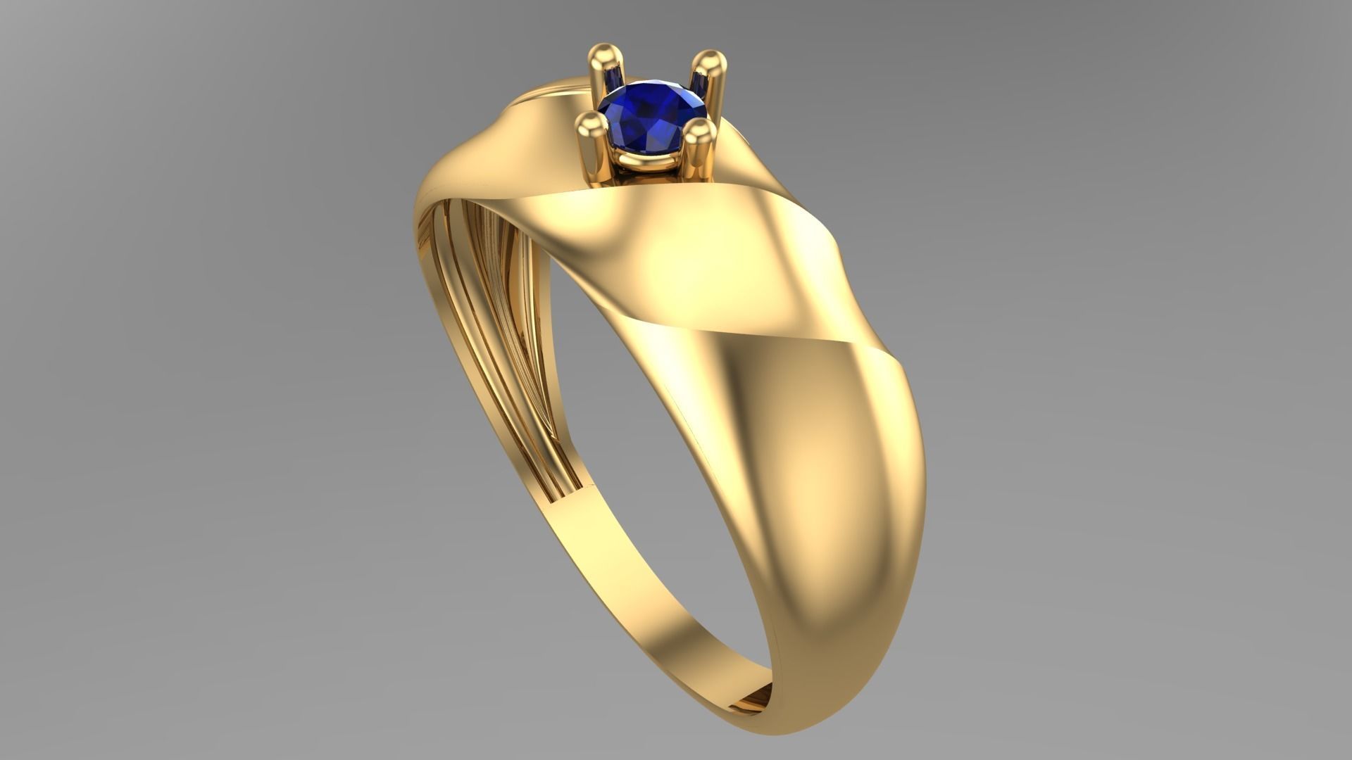 SINGLE STONE RING--22 pieces 3D print model_65